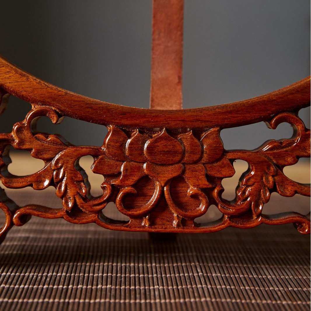 饼古典摆件加茶logo 客厅雅致可以檀木工艺品雕刻展示架,家居饰品,装饰坐盘/挂盘,淘宝优惠券,粉丝福利购,淘宝优惠卷