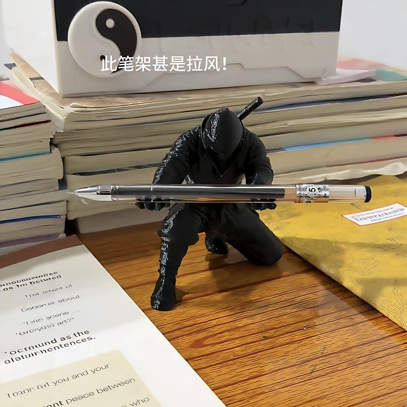 忍者笔架展示架3D打印桌面炫酷置物架创意黑武士卡通模型装饰摆件图片