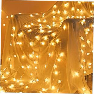 LED节日彩灯闪灯串灯满天星星五角星灯串万圣节Christmas lights