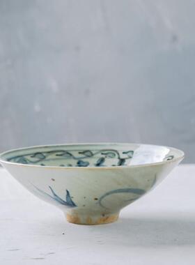 柴窑厂货景德镇彷古瓷器 覆古民国风格 500ML青花文字碗 饭碗茶碗