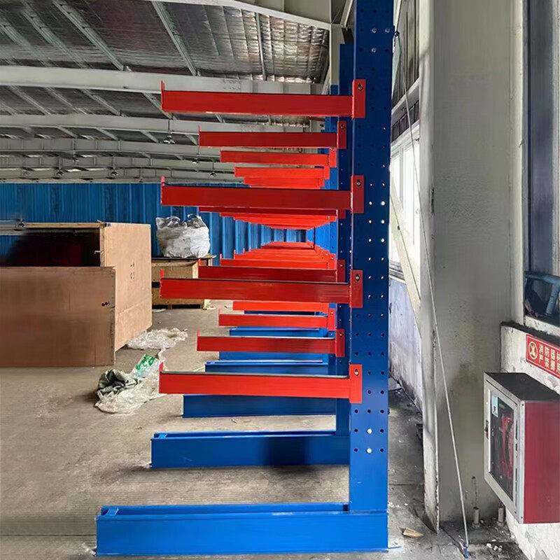 单双面悬臂式仓库库房托架悬臂重型货架仓储重型铝材管材悬臂货架
