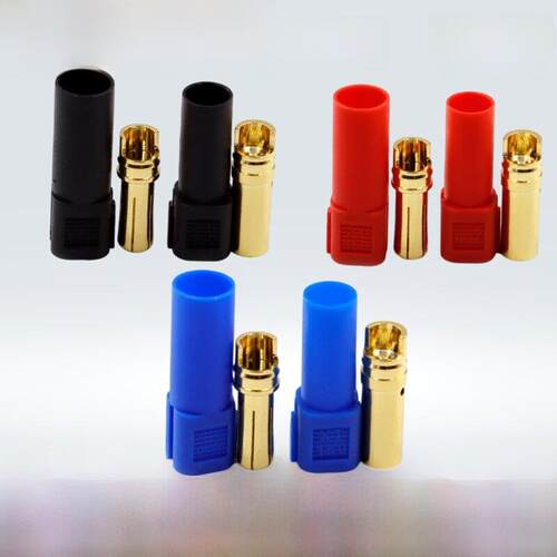 Amass XT150 公母头6mm镀金香蕉头120A 大电流动力锂电池电调插头