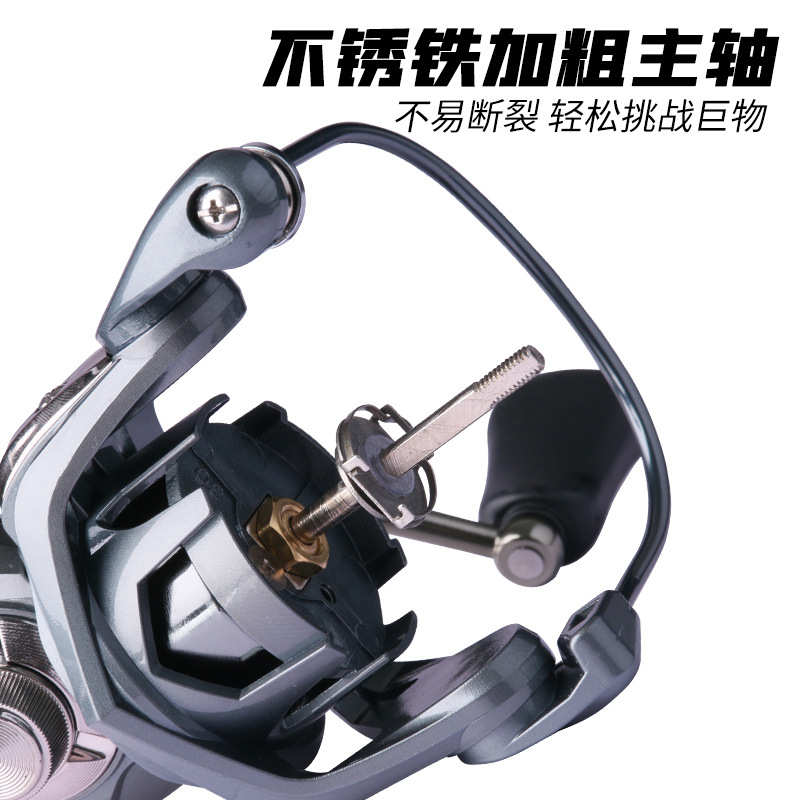 鱼竿微物路亚轮GA不锈铁轴承浅线杯淡海水两用渔轮海杆金属纺车轮