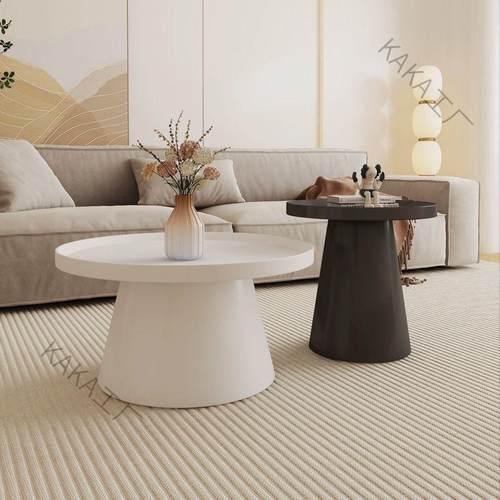 LCP2现代奶油北风欧简约铁艺茶几小户型客家用网红创意圆形轻