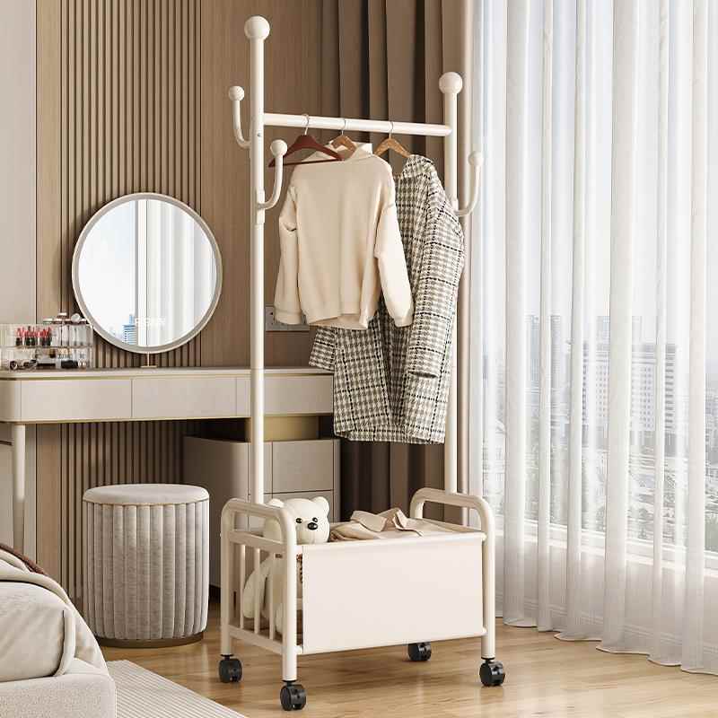 日本衣架卧室落地家用挂衣架子移动衣帽架室内阳台衣服收纳置物架