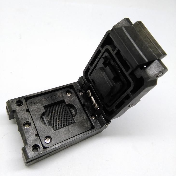 eMMC153/169翻盖弹片测试座BGA169烧录座编程座老化座不带板