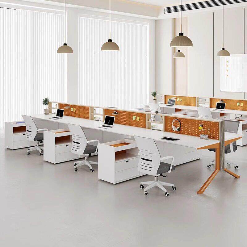 职员办公桌椅组合4四6人位简约现代办公室桌子屏风工位电脑桌卡座