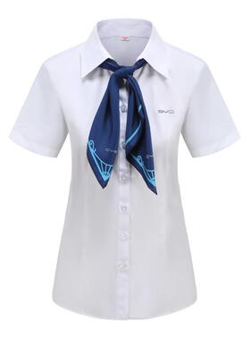 高档亚迪新款衬4衫白色工作服海洋网E网衬衣王朝S比工店装销售制