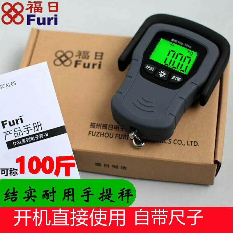 福日快递可携式手提电子秤精准家用小型高精度商用称重弹簧称鱼器