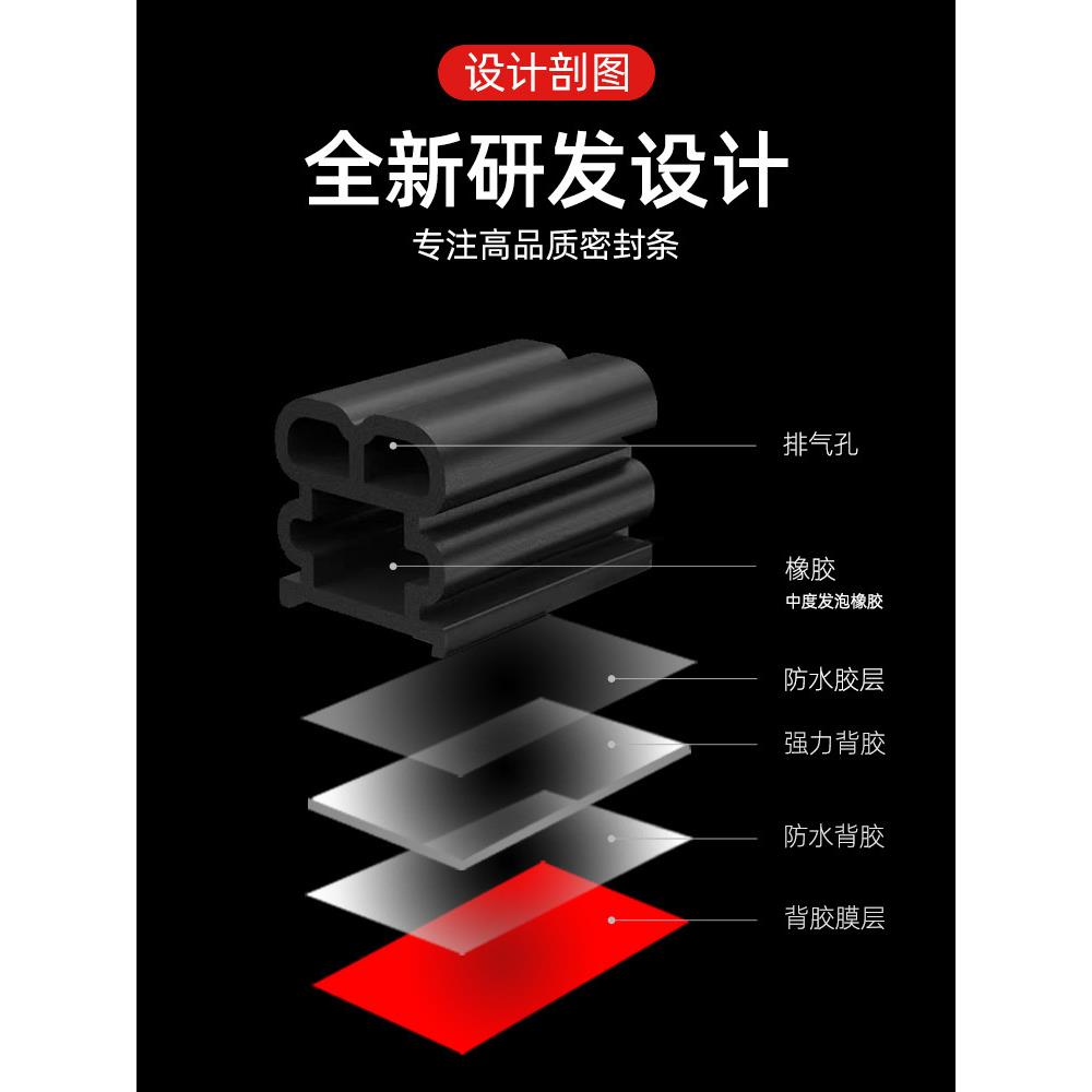 薛莹大货车车门密封条通用型胶条大d防水防尘隔音车厢门缝密封条