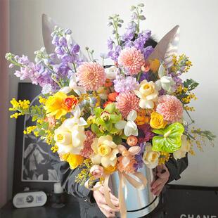 武汉鲜花同城配送上门生日开业花篮鲜花大抱桶乔迁