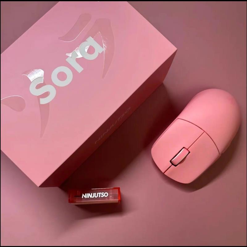 现货秒发货 粉色/白色 正品 Ninjutso Sora V2 39G 游戏 FPS 鼠标