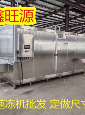 猪大肠隧道式速冻机冷风冷却设备鱿鱼海鲜鸡肉鸡翅尖翅中速冻机