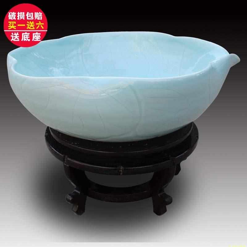 高端景德镇陶瓷鱼缸荷花盆睡莲碗莲花盆大号乌龟缸瓷缸古典养金鱼