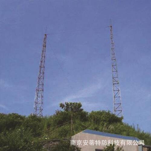 30米GFW拉线角钢避雷塔 山区景区适用 防雷接地 抗强风