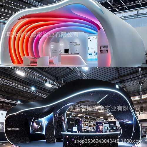 玻计璃钢商场场展台展厅设风格搭创意美陈会展陈列462会建台搭建