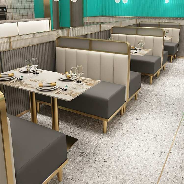 餐奢饭店沙发餐饮靠墙桌椅咖啡厅红西餐厅音乐火锅卡座吧网轻长凳