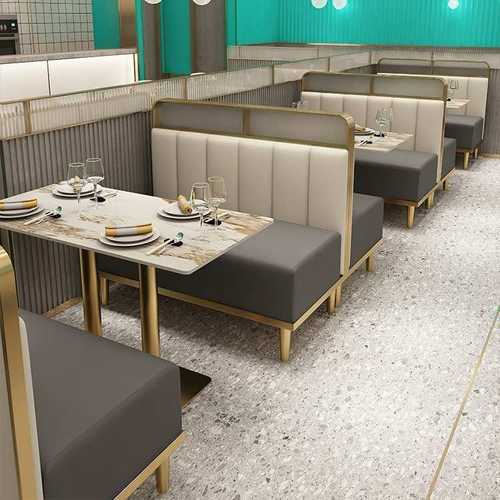 网红西餐厅咖啡厅火锅餐饮饭店靠墙卡座沙发长凳音乐餐吧轻奢桌椅