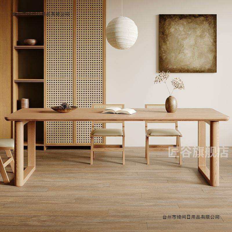 现代简约实木餐桌客厅2026新款高端设计师餐饮桌子家用饭桌椅组合
