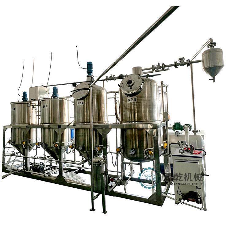 500型精炼油成套设备热榨茶油提炼生产线菜籽花生榨油精炼机器