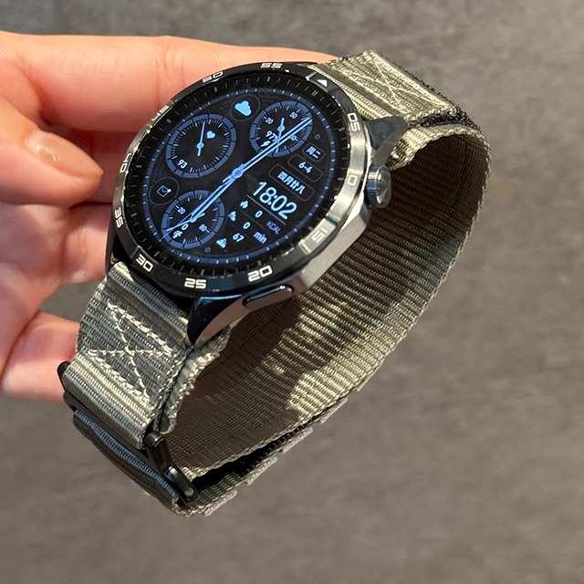夏季新款浅灰工装风运动尼龙适用华为gt4表带3高级感pro小众watch