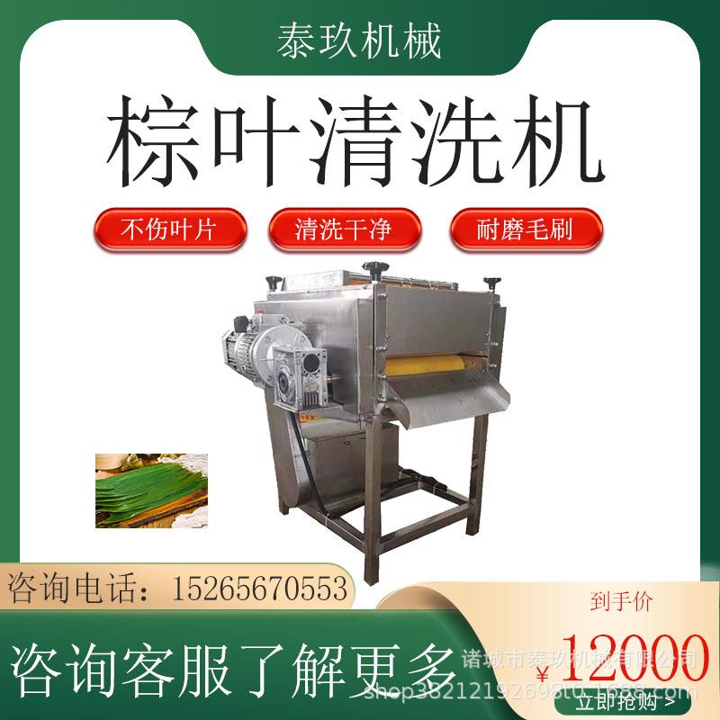 粽巴叶清洗机芥菜叶喷淋清洗设备萝卜叶清洗机器芦苇叶毛刷洗叶机