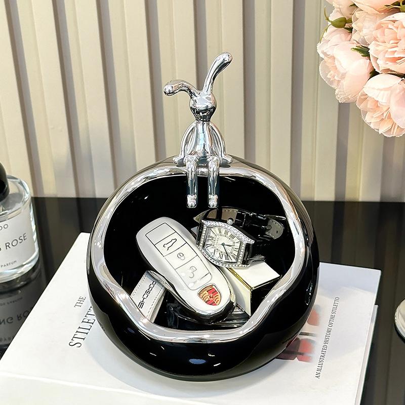 背景墙创意兔子玄关钥匙装饰摆件