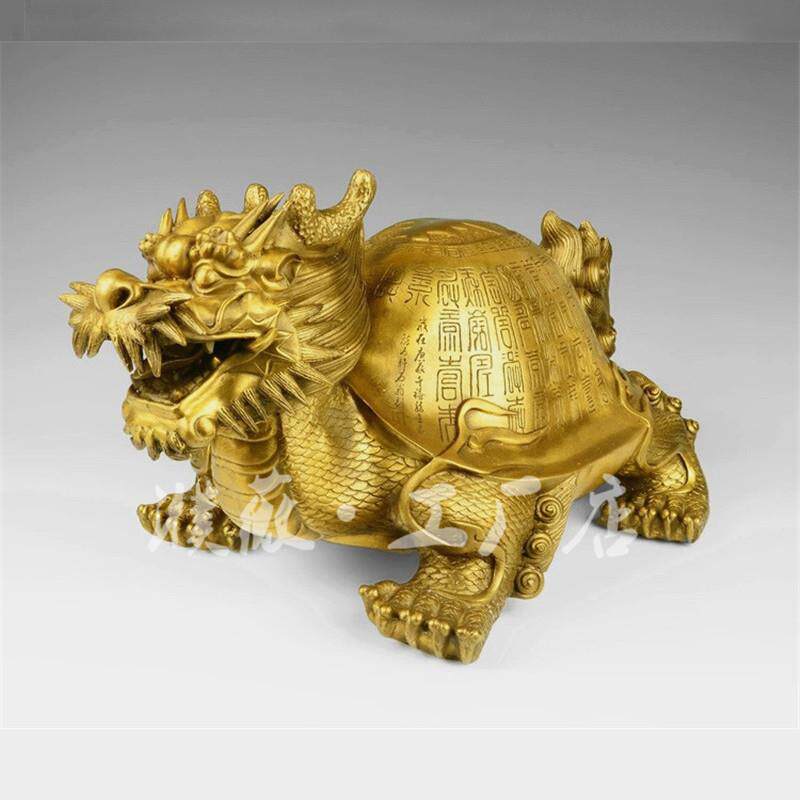 新款直销黄铜龙龟摆件 龙龟 龙头龟摆饰金属工艺品铜53535动物家