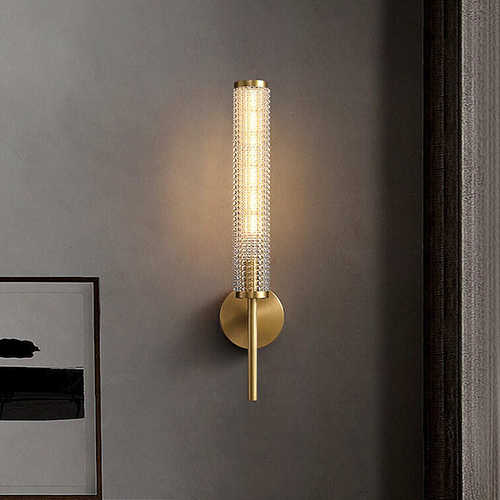 现代简约全铜轻奢壁灯北欧设计师酒店样板房客厅背景墙卧室床头灯