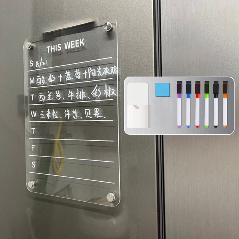 亚克力冰箱贴留言板磁性展示贴
