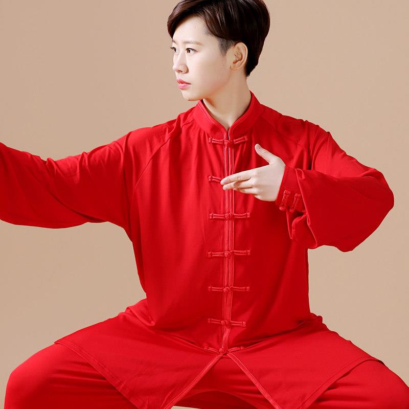 高档武士龙太极服太女牛男奶丝比表演武术服装中国赛风极拳练功服图片