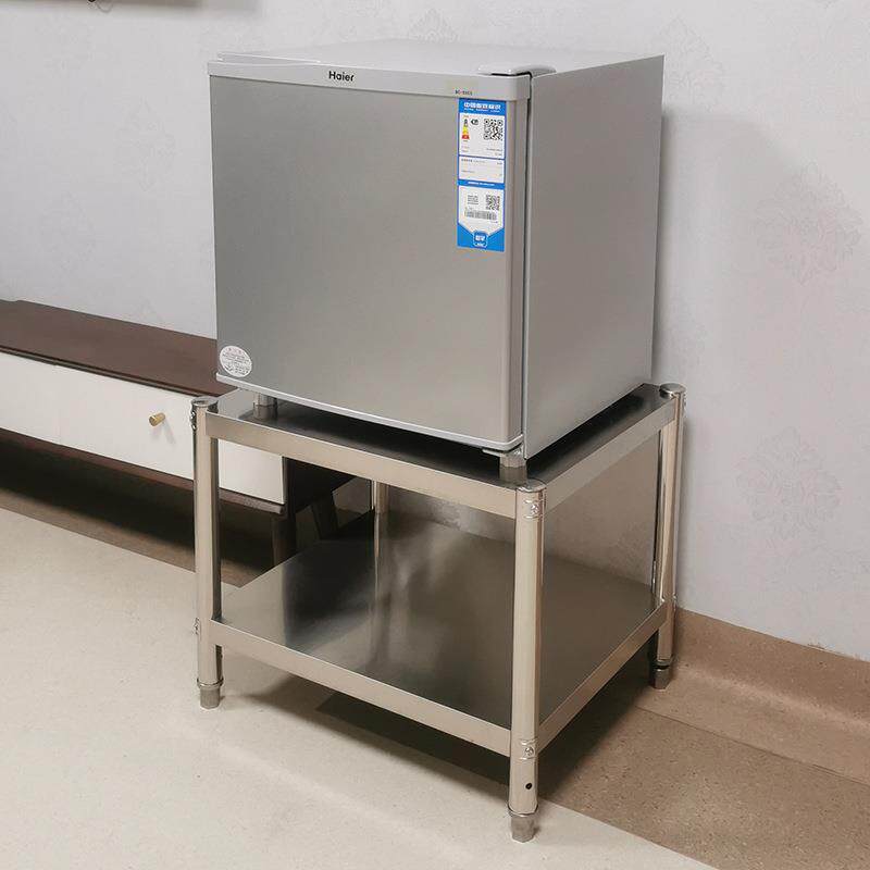 不锈钢迷你冰箱置物架双层垫高架家用小型冰柜支架加湿器饮水机架