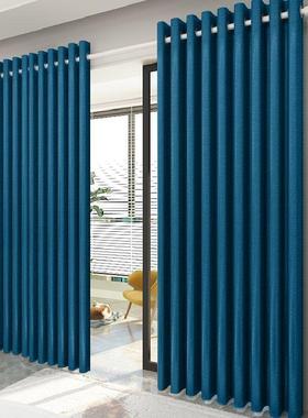 全遮1打00窗帘202GAW3款加厚光隔阳热遮卧室客厅出租屋免孔安装