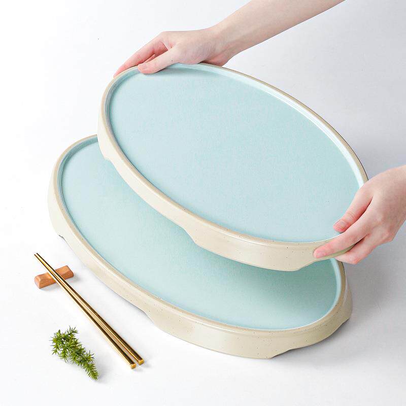 密胺餐具盘子商用中式餐厅饭店高档菜盘创意专用盘塑料鱼盘椭圆盘