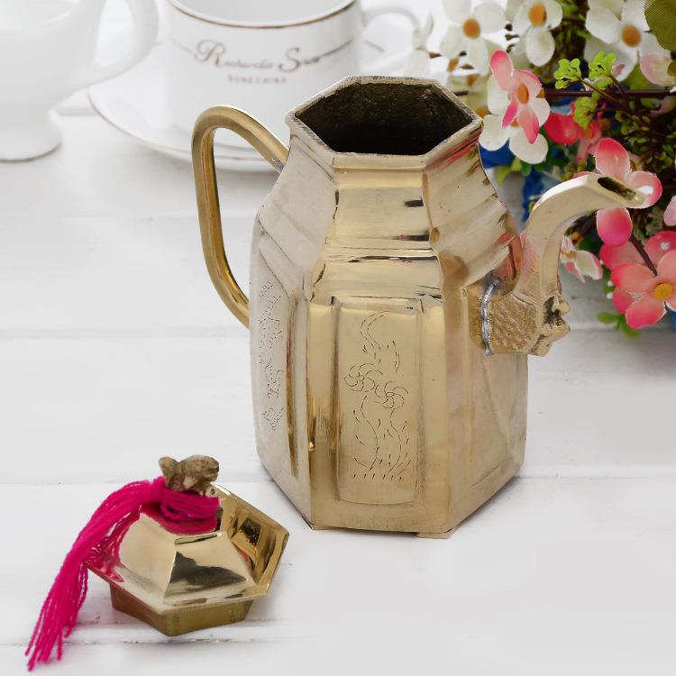 铜器复古婚庆用品摆件茶具茶壶铜酒壶家用铜壶工艺品酒壶酒具
