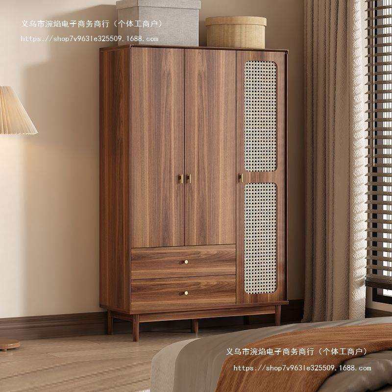 实木衣柜卧室家用简约新款爆款小型省空间结实耐用一体组合收纳柜