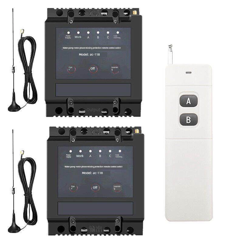 三相380v大功率多路控制器一拖二两2路三路四4路六路无线遥控开关