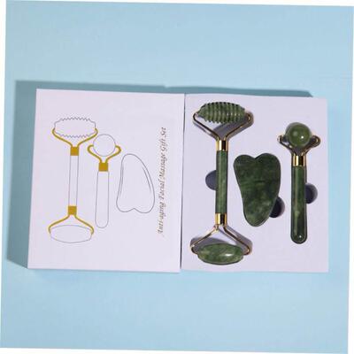 Face Massager Roller Gua sha Jade Store Scraper Roller massa