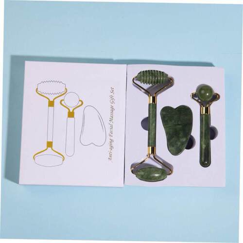Face Massager Roller Gua sha Jade Store Scraper Roller massa