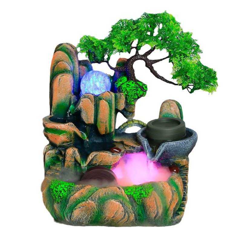 假山喷泉招财客厅办公桌水景装饰品小摆件高山流水转造景,家居饰品,流水摆件,淘宝优惠券,粉丝福利购,淘宝优惠卷