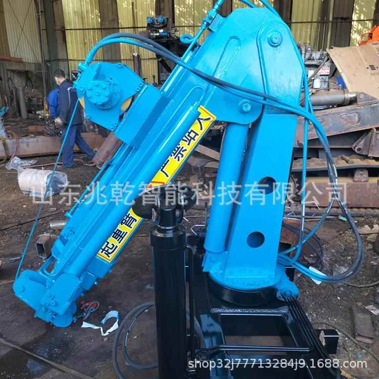 车载随车吊轻卡货车用液压伸缩吊臂固定折臂吊遥控兆乾