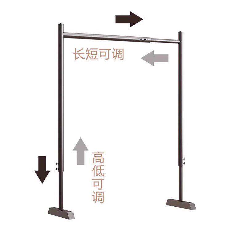 飘窗小型落地伸缩晾衣架矮款窗台室内衣柜可伸缩调节挂阳台晒衣杆