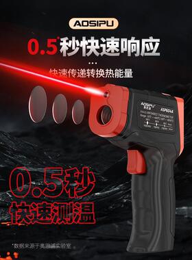 高档业温度计工用红外线测温枪手式测温仪高精度高测温度测持试仪