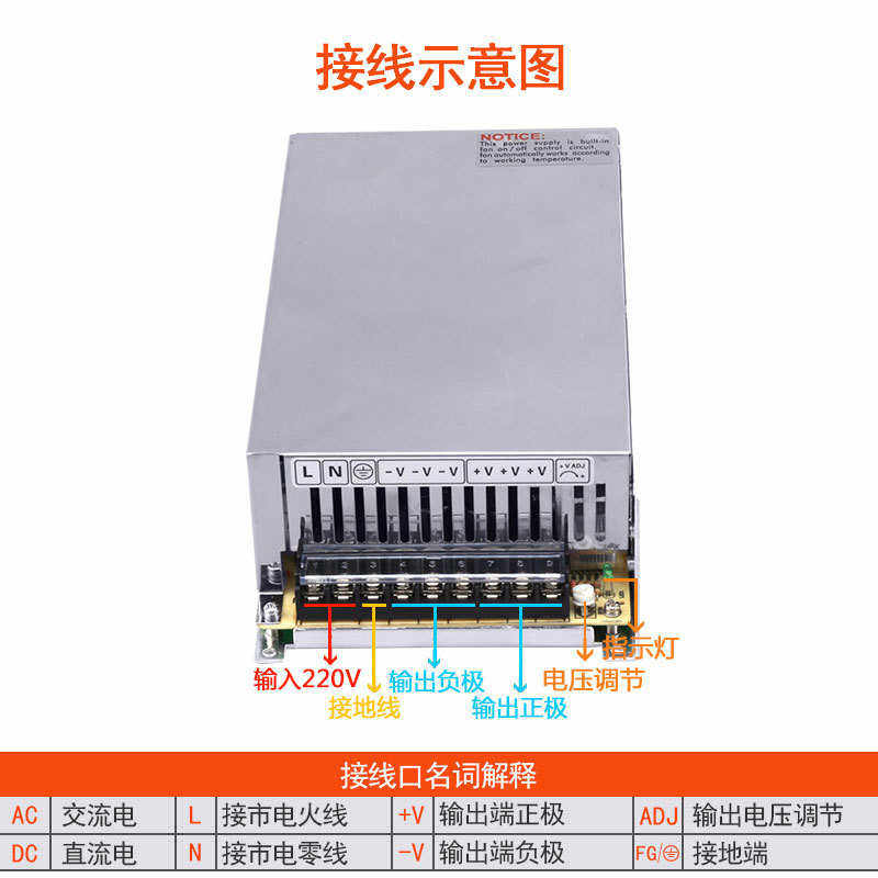 铭纬直流稳压开关电源S-800W-24V33A12V36V48V  电机工业工控电源,五金/工具,开关电源,淘宝优惠券,粉丝福利购,淘宝优惠卷