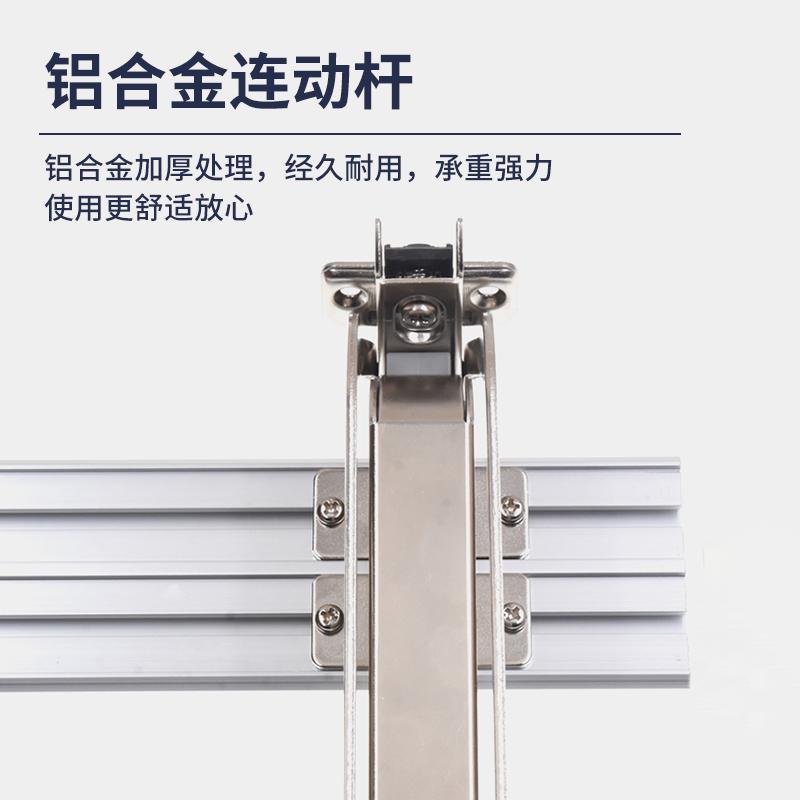 厨房柜巴士平移门铰链衣橱柜外置平开门折叠阻尼缓冲加厚五金配件