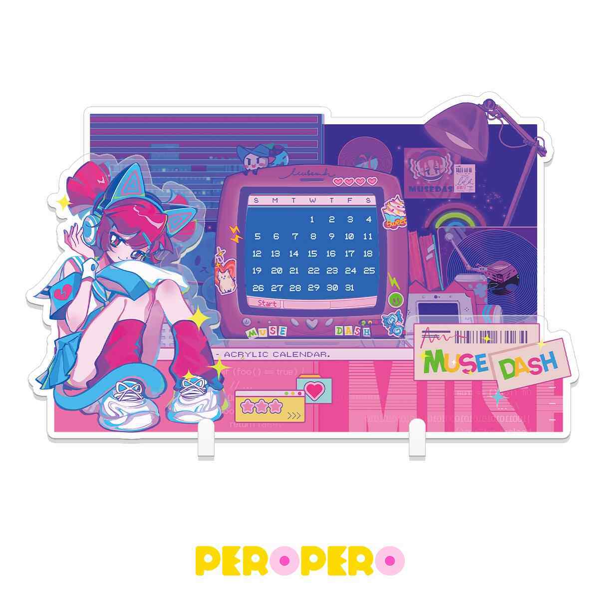 新品 Muse Dash 暮色电台 亚克力万年历日历 喵斯快跑正版周边