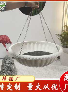 现代时园艺灯杆装饰花盆PP原料圆盆 灯杆垂吊花盆创意种花架