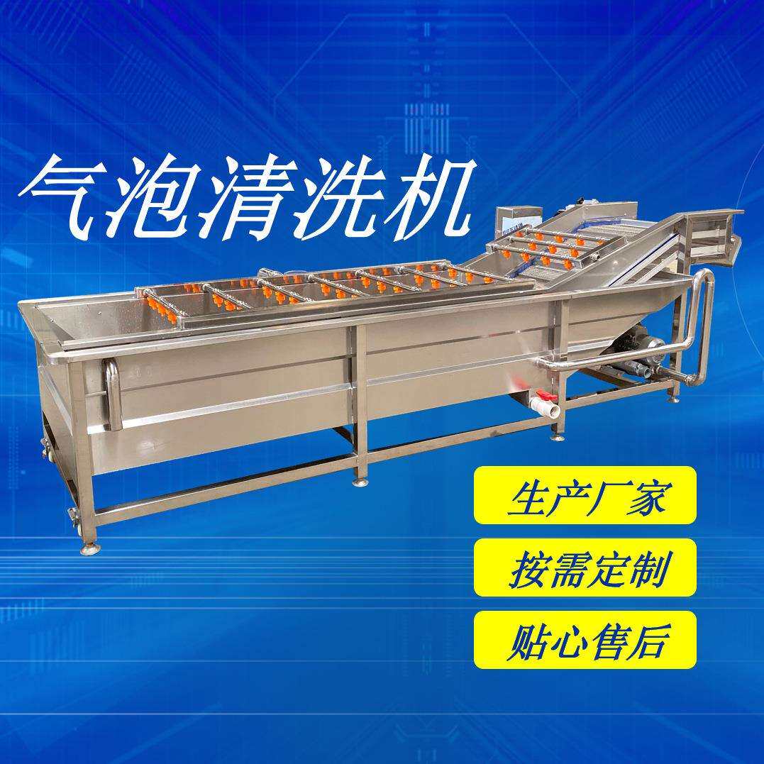 商用水果蔬菜海鲜包装袋清洗机全自动气泡清洗机高压喷淋清洗机