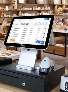 天波双屏安卓触摸收银一体机餐饮奶茶店餐饮店商超厂家直销TPS680