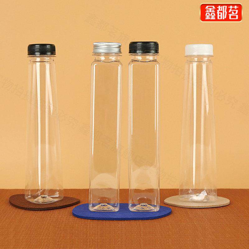 网红奶茶瓶西米露果汁饮料瓶pet塑料带盖空瓶一次性杨枝甘露瓶子